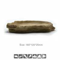 Bac d'élevage quotidien pour reptiles de forêt tropicale, tortues, lézards, geckos, en résine en forme de roche, avec gamelle pour nourriture et eau