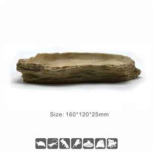 กล่องเลี้ยงสัตว์เลื้อยคลานในป่าฝน สำหรับเต่าบก จิ้งจก เกโก้  พร้อมช่องให้อาหารและน้ำรูปทรงหิน ทำจากเรซิ่น - Product Image 3