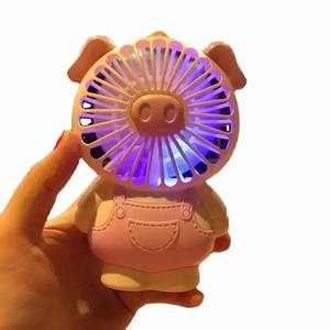Mini USB ricarica estate camera dei bambini ventilatore luce da tavolo cartone animato simpatico animale Scooter ricarica piccolo ventilatore - Product Image 3