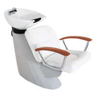 Mobilier de salon de coiffure unité de lavage à contre-courant chaises de lavage de cheveux lit de lavage de tête chaise de shampoing noire