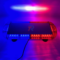 Mini barre lumineuse d'avertissement à LED linéaire de 22 pouces 40W Nouvel article Mini balise clignotante stroboscopique en couleur bleu clair rouge blanc ambre