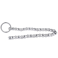 36 cm Acier inoxydable, Dilatateur urétral à billes lisses pour stimulation et massage de la prostate masculine, type œil de cheval