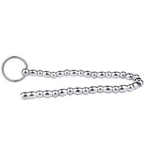 36 cm Acier inoxydable, Dilatateur urétral à billes lisses pour stimulation et massage de la prostate masculine, type œil de cheval - Product Image 3
