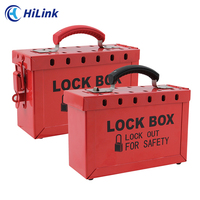 Boîte de verrouillage portable en acier HiLink, certifiée OSHA, pour la gestion des équipements industriels multi-personnes (LOTO)
