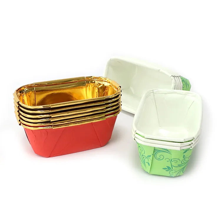 Fabriek Directe Levering Vierkante Vorm Mini Cupcake Containers Wegwerp Cupcake Mold Houder