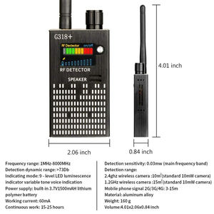 Detector de Señales Inalámbricas RF de 1Mhz-8000Mhz, Detecta Señales de Teléfonos Móviles <span class=keywords><strong>CDMA</strong></span>, Cámaras de Audio y Video, Localizador GPS, Detector Portátil PQ618 - Product Image 5