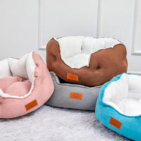 Coussin pour chien en peluche 100 % coton lavable en machine, respirant, épais, chaud, en mousse à mémoire de forme, imprimé, doux, pour l'entraînement cérébral des animaux, toutes saisons