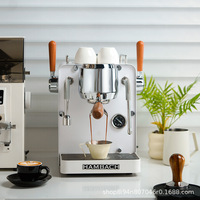 Machine à café expresso électrique en acier inoxydable 7106 Système d'infusion portable avec système d'eau chaude pour usage domestique et hôtelier