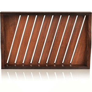 Plateau de service en bois torsadé gravé de conception fantaisie en bois de sheesham Ustensiles de cuisine élégants fabriqués à la main pour manger et se divertir - Product Image 4