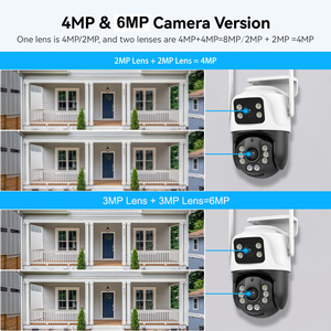 Camera IP không dây PTZ ngoài trời ICsee 6MP, camera an ninh 6MP hai ống kính, camera mạng liên kết hai ống kính mini WiFi, có chức năng theo dõi - Product Image 4