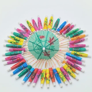 Ombrellini <span class=keywords><strong>per</strong></span> Cocktail in Bambù Ecologici, Stuzzicadenti <span class=keywords><strong>di</strong></span> Alta Qualità in Colori Tropicali Assortiti <span class=keywords><strong>per</strong></span> <span class=keywords><strong>Feste</strong></span> - Product Image 2