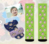 Chaussettes personnalisées avec portrait imprimé OEKO Tex100, cadeau amusant, chaussettes mi-hautes pour hommes et femmes, vente en gros, OEM, chaussettes personnalisées avec photo de visage
