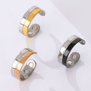Bagues de thérapie magnétique tendance style punk pour la perte de poids, pour femmes et hommes, anti-ronflement, amincissantes, brûle-graisses, bijoux de santé - Product Image 1