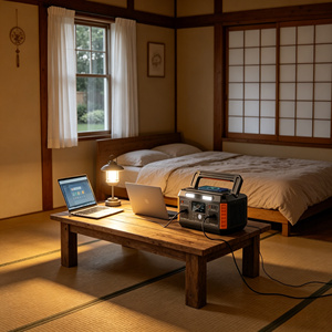 เครื่องกำเนิดไฟฟ้าพลังงานแสงอาทิตย์ 600W 520Wh 110V สำหรับการตั้งแคมป์ในพื้นที่ห่างไกล ตกปลา ล่าสัตว์ และกิจกรรมแคมป์ปิ้งกลางแจ้งแบบออฟกริด - Product Image 1