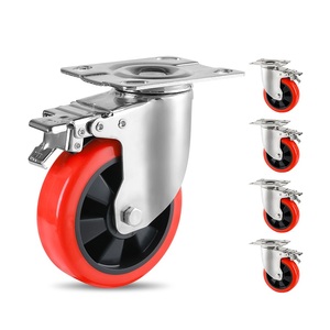 Mittel-und Hoch leistungs rad 6 "Pu Silent Universal rad mit Brems-Industrie rollen - Product Image 1