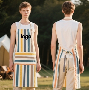 Tablier de cuisine personnalisé en coton et lin lavable avec texte ou logo sublimation couleur bon marché - Product Image 6