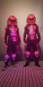Costume de scène LED <span class=keywords><strong>Predator</strong></span>, vêtements lumineux, combinaison de robot LED, vêtements LED, costumes lumineux pour la danse et les spectacles - Product Image 3