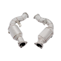 Collecteur d'échappement haute performance SS304 pour Audi S4 S5 A6 A7 3.0T 2.8L 2012+ avec tuyau de descente isolé pour performance accrue