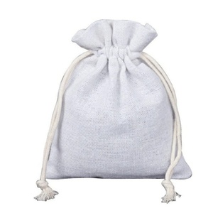Linen Beaded <b>Drawstring</b> Closure Jewelry Bag Eco-Friendly Durable Storage for Earrings Portable 10x15cm - Product Image 6