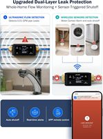 Système de Détection de Fuites d'Eau Intelligent de Qualité Commerciale en Gros avec Contrôle par Application et Surveillance des Fuites en Temps Réel pour Usage Domestique et Bâtiment