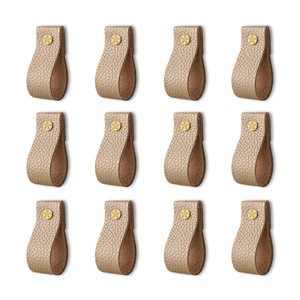 Wholesale drawer leather handles, <b>cabinet</b> leather handles, anti-static and anti-collision single-hole door handles with double - Product Image 4