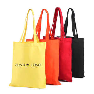 Environmentally friendly and reusable designer <b>fabric</b> canvas cotton shopping <b>bag</b> with custom logo printed on it - Product Image 1