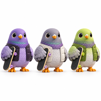 Maßgefertigte Weiche Vinyl-Tauben-Skater-Figuren Streetwear Tier-Designer-Spielzeuge OEM-Hersteller