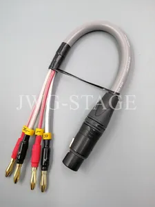 สายอะแดปเตอร์แปลงหัวต่อแบบ Banana Plug สี่หัวเป็น XLR สี่แกนสำหรับเครื่องขยายเสียงลำโพง พร้อมสาย <span class=keywords><strong>CANARE</strong></span> ขนาด 9.6 มม. สี่แกน - Product Image 4