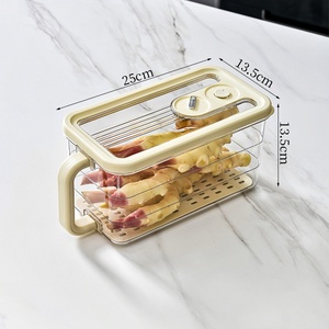 Boîte de rangement pour réfrigérateur en matériau PP+PET de qualité alimentaire, écologique, hermétique, grande capacité, pour fruits et légumes - Product Image 6