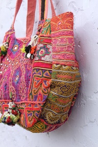 High Quality Hand Embroidered Banjara Shoulder Bag <b>Purse</b> Colourful Bohemian Lightweight Cotton Lining <b>Large</b> Capacity - Product Image 2