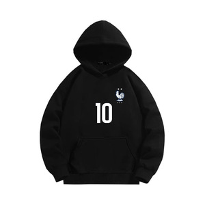 Pour l'équipe de <span class=keywords><strong>France</strong></span> <span class=keywords><strong>Mbappe</strong></span> N° 10 sweats à capuche unisexes en coton personnalisés pour jeunes, style sport, amples, doublés en polaire - Product Image 5