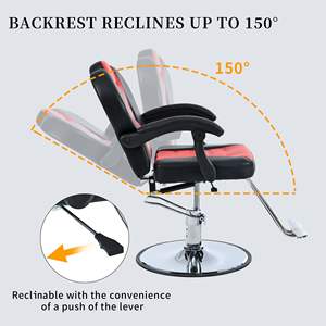 Sillón Clásico de Barbería DB con Bomba Hidráulica de Alta Resistencia para Salón Estilista Tatuajes con Rotación de 360° Material de Acero y Hierro - Product Image 3