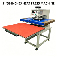Professionelle Automatische 80x100 Pneumatische Flachbett-Druckmaschine Textil-Heißpressmaschine Neue Großformatige Ausführung