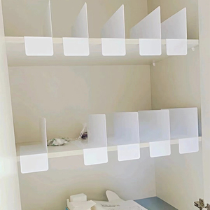 Séparateurs d'<span class=keywords><strong>étagère</strong></span>s, séparateurs pour placards, organisateurs transparents, rangement et organisation dans les placards de chambre à coucher, cuisine, bureau - Product Image 6