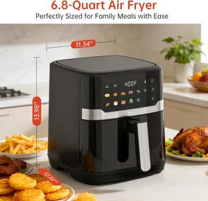 Hot Selling Visible Electric Cook Machine Without Oil Digital Air Fryer 1500W Household Small Kitchen Appliance - Product Image 5