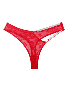<span class=keywords><strong>Elegante</strong></span> Perizoma in Pizzo con Strass, Morbido e Confortevole, <span class=keywords><strong>Intimo</strong></span> Femminile per Notte e Relax - Product Image 1