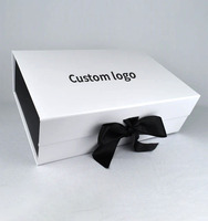 Caja de papel magnética versátil de gama alta, joyería, Cajas de Regalo de papel de laminación mate rígido biodegradable con correas