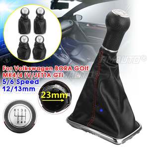 12/23mm 5/6 Speed <b>Gear</b> <b>Knob</b> Shift W/ Gaiter Boot Cover for Volkswagen for VW BORA GOlf MK4 4 IV for JETTA GTI 1999-2005 - Product Image 1