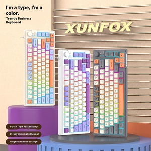XUNFOX K81 Wired USB <strong>Keyboard</strong> 3-Color MDA Ball Cap RGB Backlit Mechanical Office &amp; Gaming PC Laptop Universal <strong>Keyboard</strong> - Product Image 2