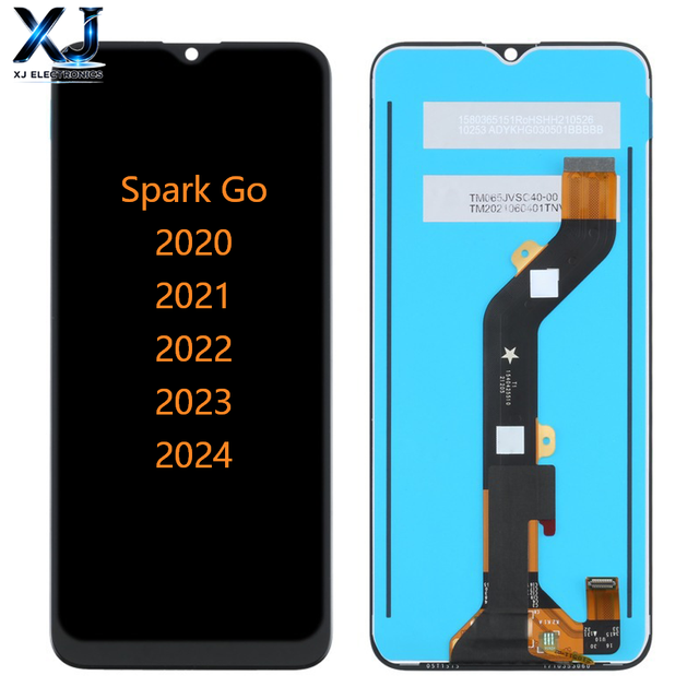 XJ Mobile Phone LCDs Tecno Spark Go 2020 6.52" TFT Touch Screen 1 Year Warranty 100% Working QC 1-3 Working Days Delivery