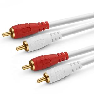 Cable de audio 2RCA macho a macho para audiófilo HiFi para controlador de <span class=keywords><strong>DJ</strong></span> Cine en Casa amplificador Hi-Fi barra de sonido - Product Image 1