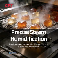Machine automatique CST pour le revêtement d'huile des bonbons gélifiés, tambour de polissage en acier inoxydable pour le sucre et les bonbons gélifiés