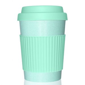 Mug de voyage personnalisé 12 oz en PP + fibre de bambou, écologique, durable, réutilisable, avec couvercle anti-éclaboussures, sans BPA, anti-brûlure, compatible micro-ondes - Product Image 1