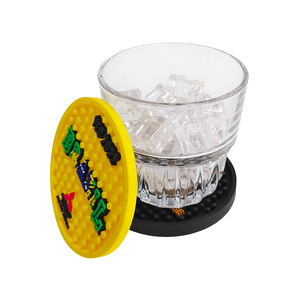 Personalized Silicone PVC Coaster Round Drink Cup Mat Non Slip Heat Resistant <b>Table</b> <b>Protector</b> Pad for Custom Logo - Product Image 2