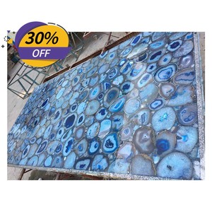 Naturale piastrelle <span class=keywords><strong>e</strong></span> marmi agata <span class=keywords><strong>blu</strong></span> coffeetable aggiungere con polvere d'<span class=keywords><strong>oro</strong></span> - Product Image 3