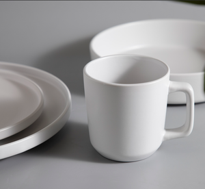 In Stock High Quality White Ceramic Dinnerware <b>Set</b>, 4-Person Use Plates Bowls Mugs, Wholesale Tableware for Home And Restaurant - Product Image 2