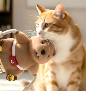 ตุ๊กตาถุงมือชกมวยรูปแมวกราวด์ฮอก ของเล่นสำหรับแมวเลี้ยงในบ้าน - Product Image 1