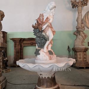 Jardin extérieur marbre dame sculpture pierre cascade femme statue mur <span class=keywords><strong>fontaine</strong></span> d'eau - Product Image 1