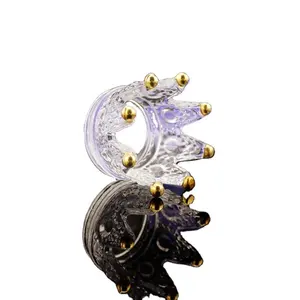 2024 New Silver Rhinestone <strong>Crystal</strong> Wedding Crown Tealight Holder <strong>Stand</strong> with Animal Print and DIY Customization for Home Decor - Product Image 1