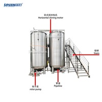 Réservoir de mélange industriel en acier inoxydable SPX 15T avec homogénéisateur pour savon liquide, shampooing, équipement de production de crème cosmétique